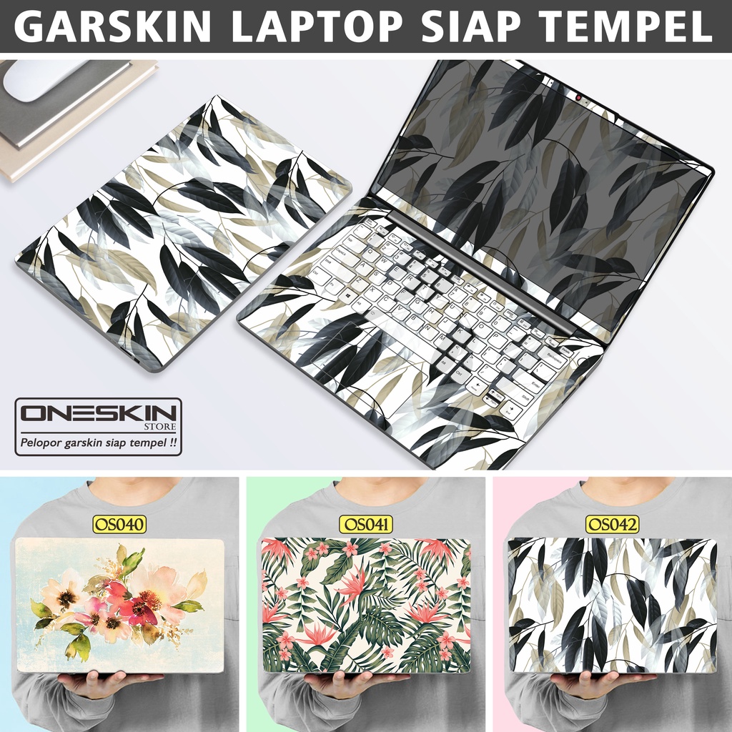 Garskin Sticker Laptop Protector Macbook Full Body Bottom Bezel Palmrest Skin Tropical Floral