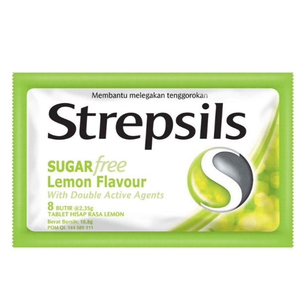 

Strepsils permen pelega tenggorokan sugar free lemon 18,8 gr