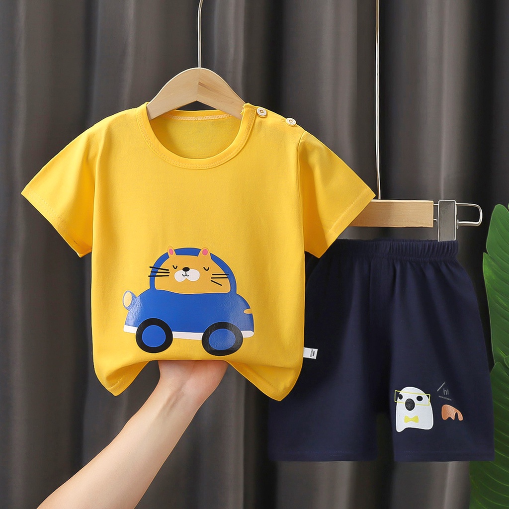 ByKiddos - Setelan Baju Bayi Impor / Baju Anak Laki-laki / Setelan Kaos Anak / Baju Bayi Lengan Pendek PART 2