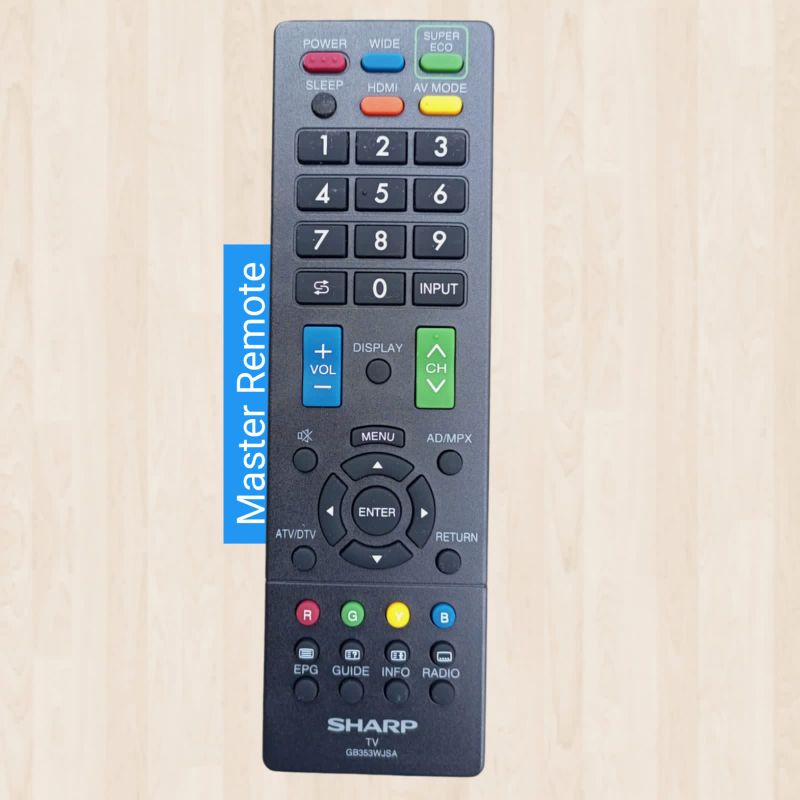 Remote Remot TV SHARP Original Led Lcd Aquos GB353WJSA Analog Dan Digital