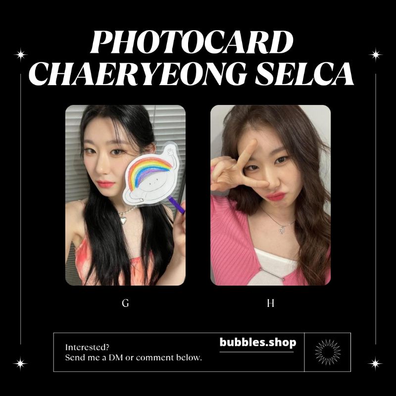 PHOTOCARD UNOFFICIAL CHAERYEONG ITZY SELCA