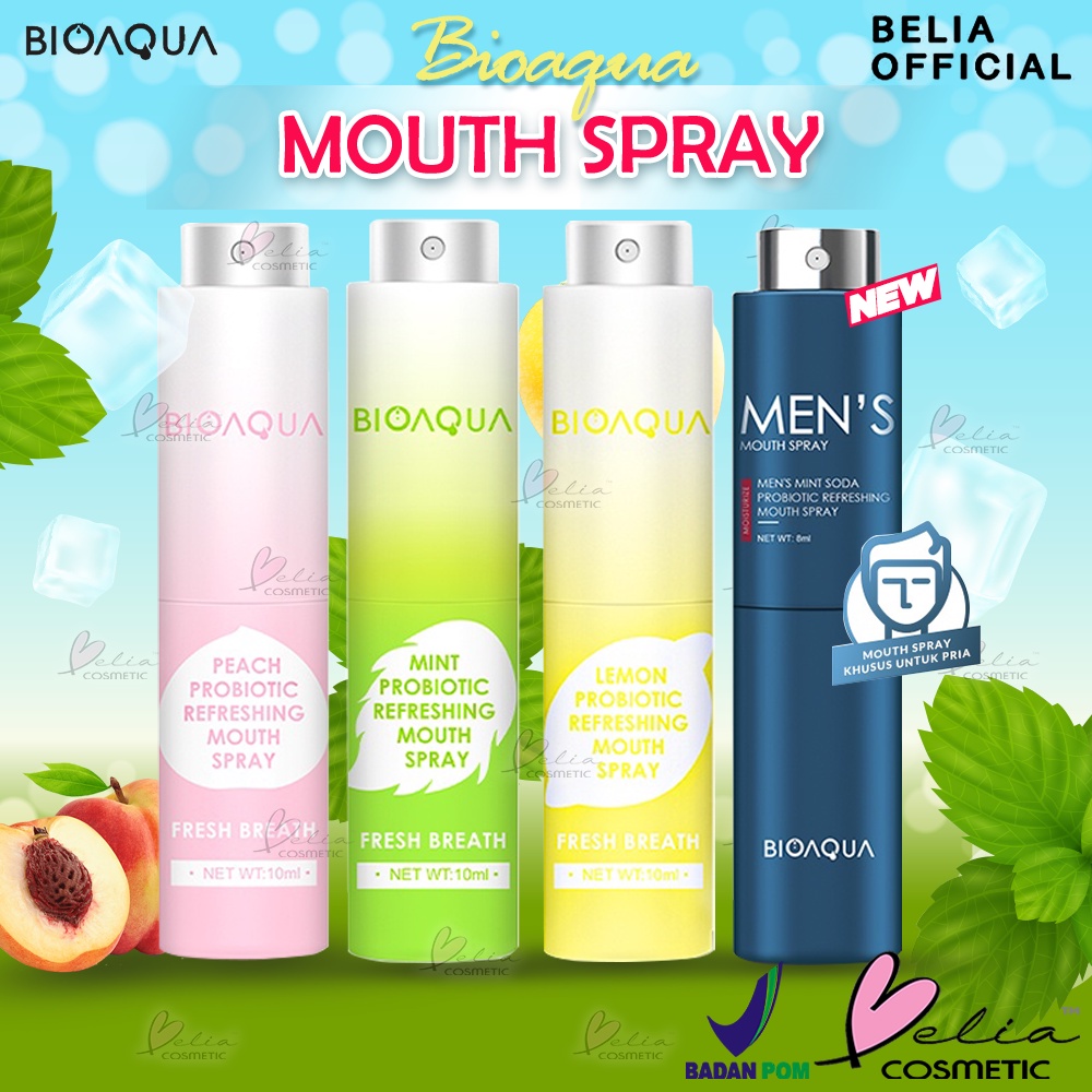 ❤ BELIA ❤ BIOAQUA Probiotic Refreshing Mouth Spray 10ml | Parfum Mulut | Pengharum Mulut | Penyegar Mulut | BPOM