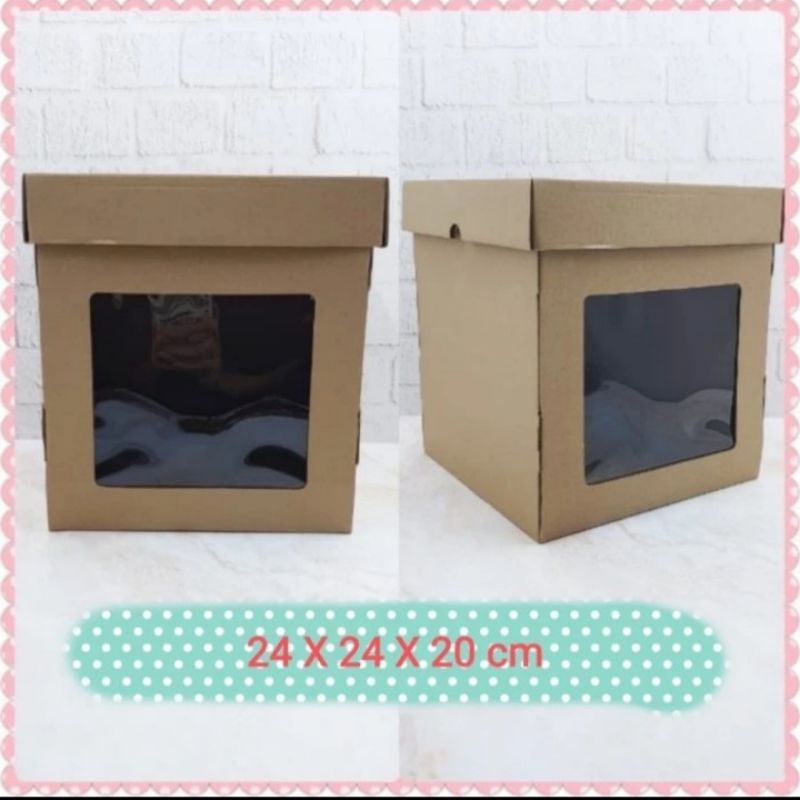 

Dus Cake Tinggi 20, 22, 24, 26, 28, 30 cm, Box Kue Tart Tinggi, Kardus Kue Tinggi, Box Hampers