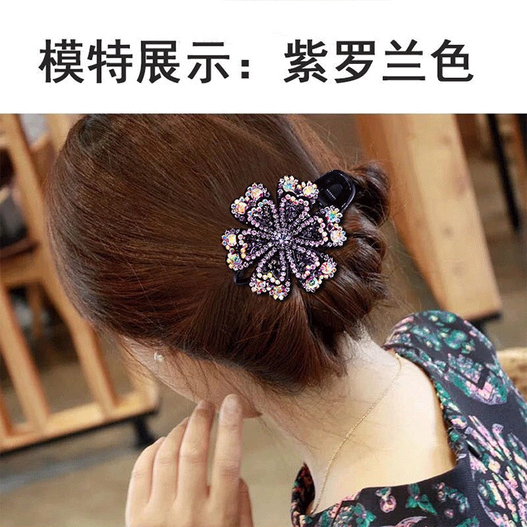 NEW Jepit Rambut Korea Sanggul Wanita Elegan Full Kristal Motif Terbaru Import