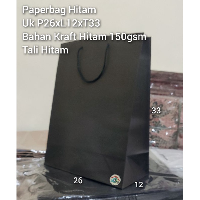 

Paperbag Hitam Uk P26xL12xT33