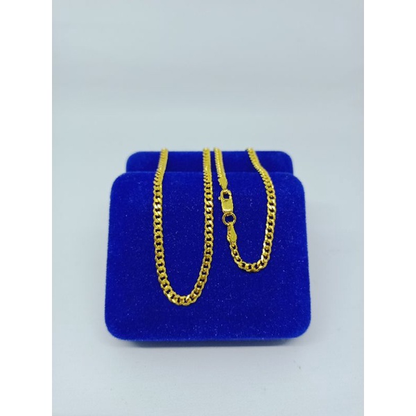 kalung dewasa rantai stang polos/perak asli silver 925 lapis emas/perhiasan fashion wanita terbaru