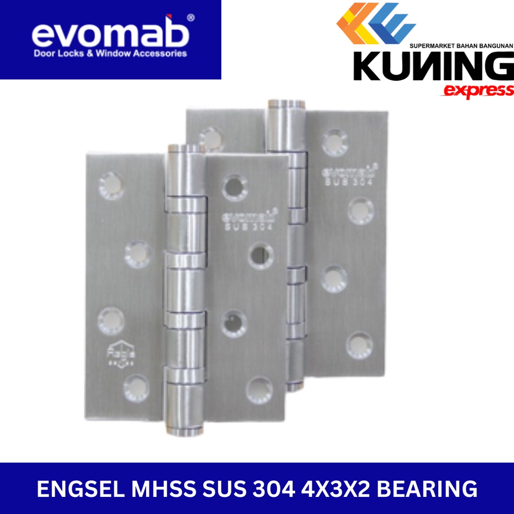 Engsel Pintu 4 Inch SUS 304 Evomab Engsel MHSS-4X3X2 Bearing