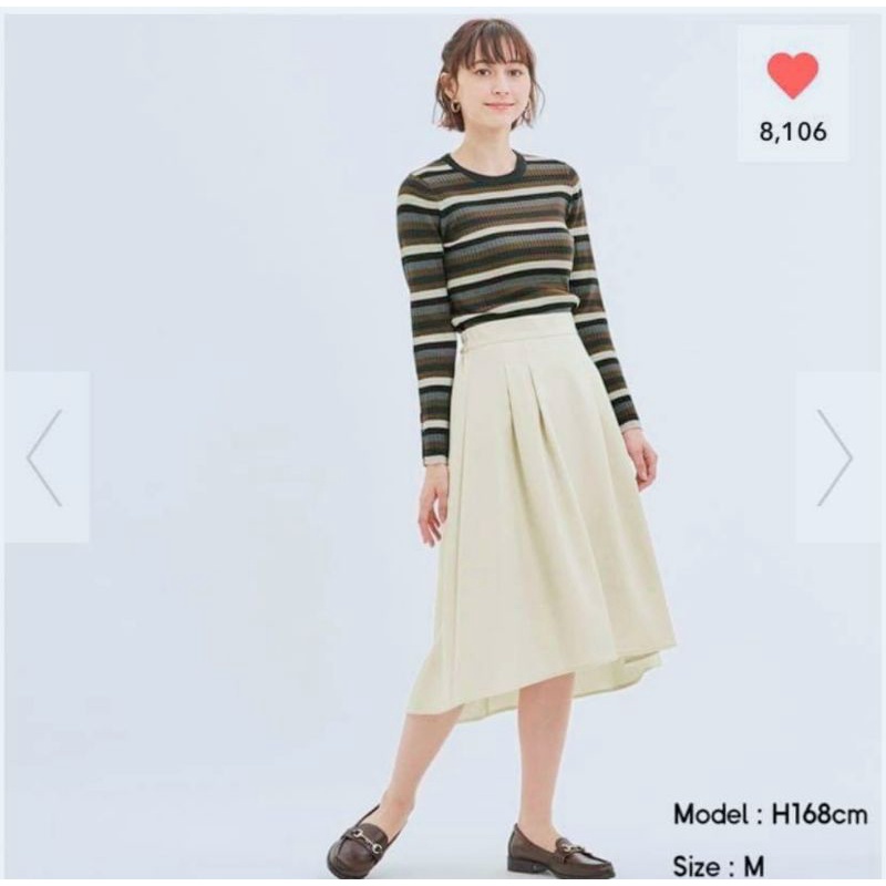 GU UNIQLO MIDI FLARE SKIRT
