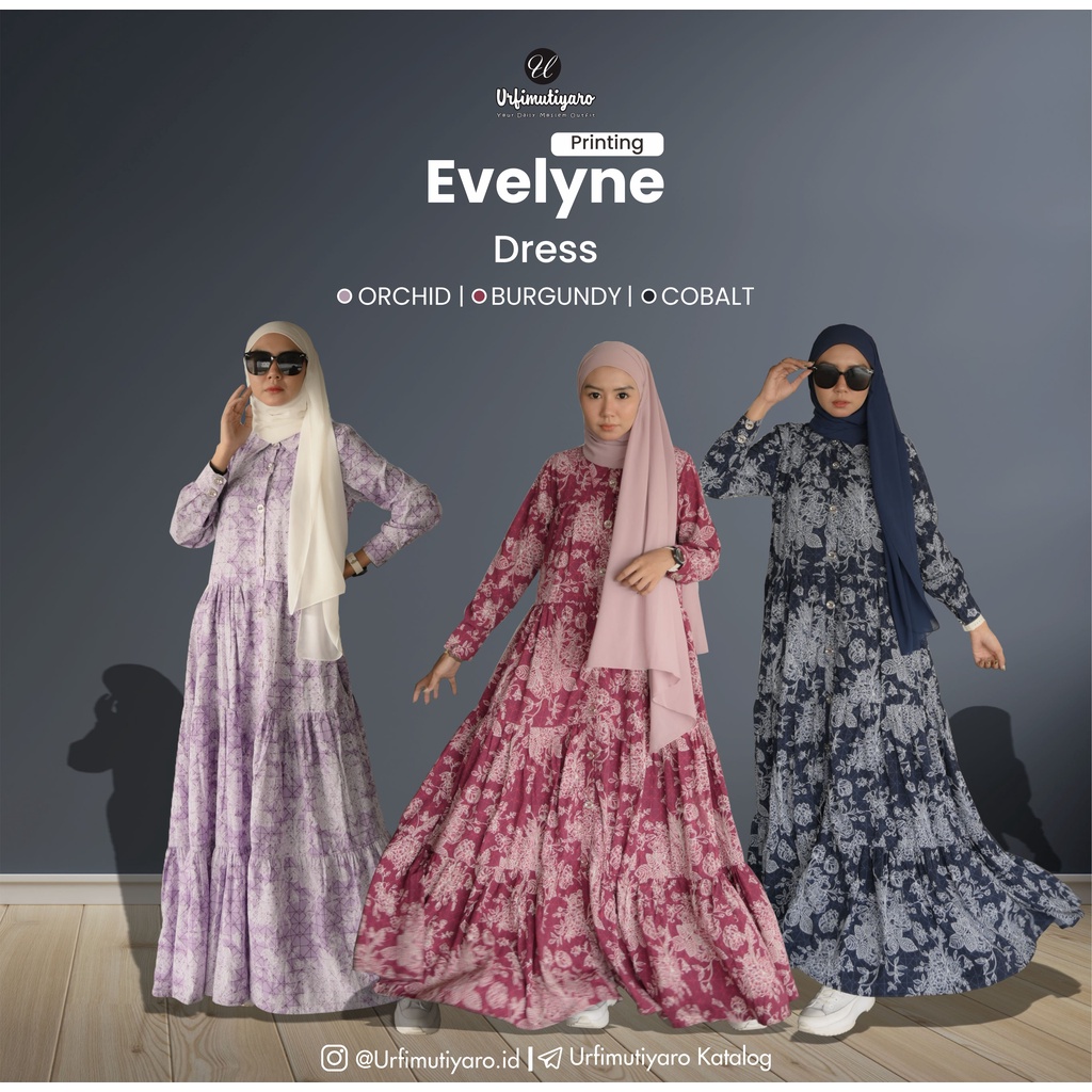 EVELYNE DRESS SET PASHMINA/DRESS ONLY