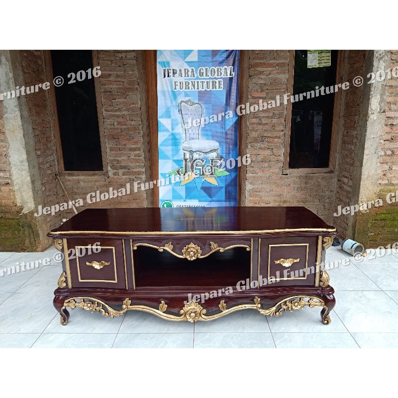 Bufet Tv ukir Jati akar - bufet tv ukir mewah ( konsol tv,meja tv jati, meja jati ukir, bufet )