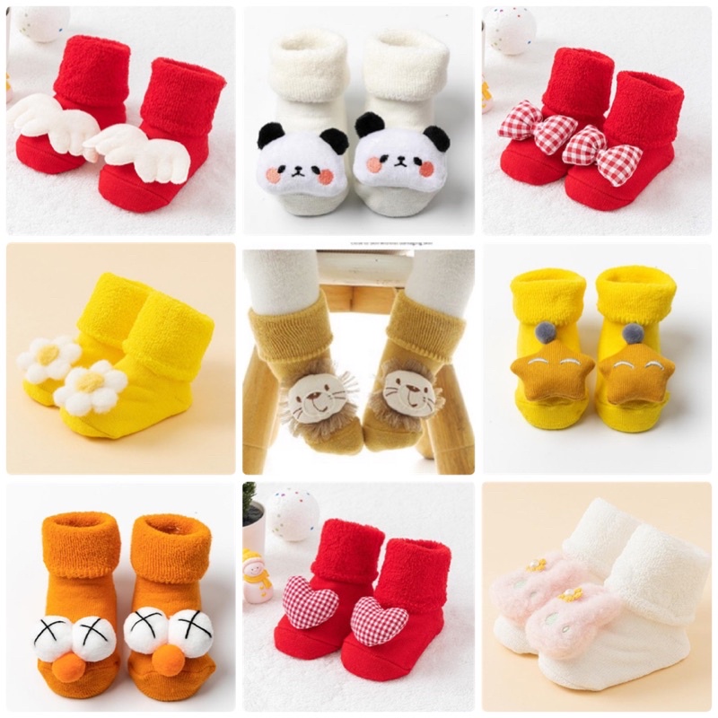 PDT KAOS KAKI BAYI TIMBUL NATAL CHRISTMAS SOCKS ANTI SLIP / Kaus Kaki Bayi antislip timbul / Kaos Kaki Anak timbul karakter Kids Socks Baby Kaos kaki Santa Deer