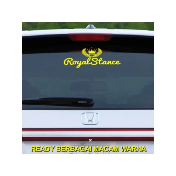 ikomard sticker Stiker Kaca Belakang ROYAL STANCE Stiker Kaca Mobil Stiker Cutting kaca depan dan Be