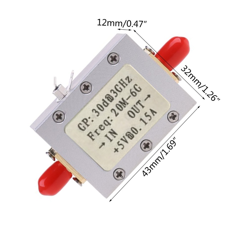 Zzz 20M-6GHZ Low-noise Amplifier Broadband Module Receiver Papan Pengembangan 30DB