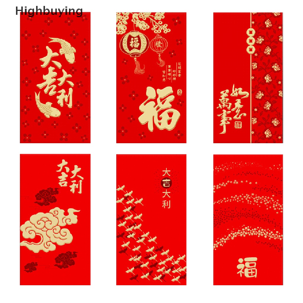Hbid 6Pcs 2022tahun Harimau Tiga Dimensi New Year Creative New Year Red Packet Glory