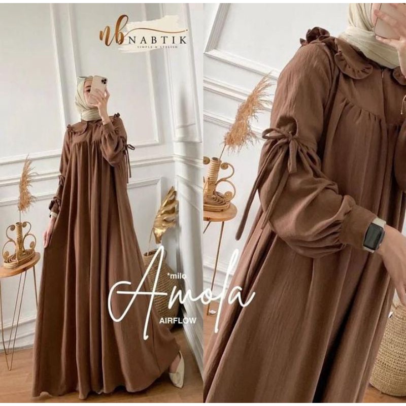 GAMIS AMOLA BAHAN CRINGKLE LD 110/GAMIS WANITA CRINGKLE