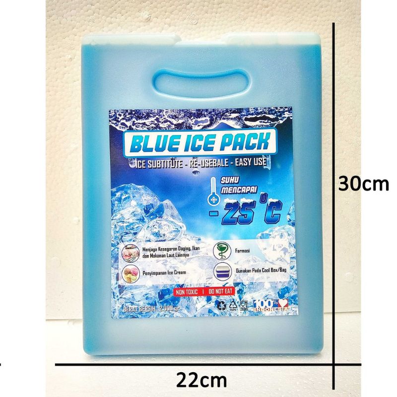 ice pack jumbo 22 x 30 x 3cm ice gel blue besar jumbo  termurah dan berkualitas - pendingin es krim ice cream - pendingin cooler bag asi - cooler styrofoam box - pendingin udara  ruangan kipas angin ac - blue ice pack besar  SEMI FINISH