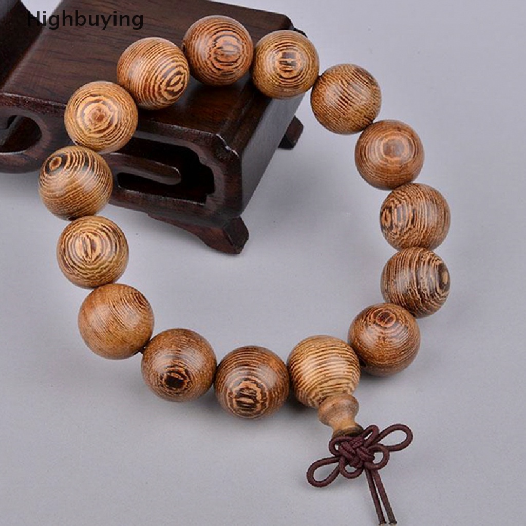 Hbid 15mm Kayu Tibet Budha Buddha Tasbih Gelang Mala Bangle Wristband Glory