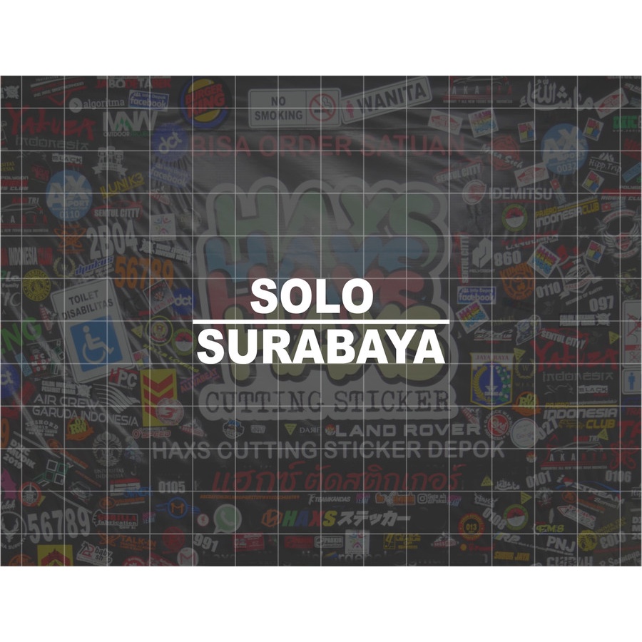 Cutting Sticker Solo Surabaya Ukuran 6 Cm Untuk Motor Mobil