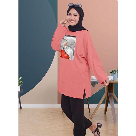 BLOUSE LENGAN PANJANG LD 130CM DTF HIJAB RED