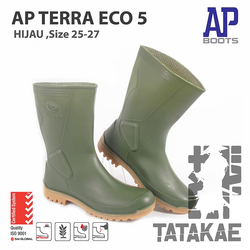 Jual Sepatu Boot Pendek AP Boots Karet Perkebunan Persawahan Proyek AP ...