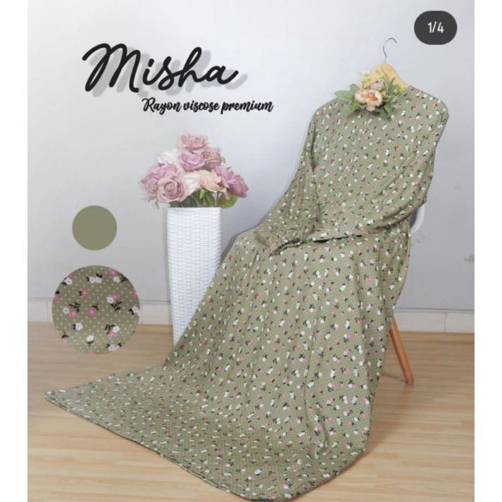 Daster/dress muslim motif bunga