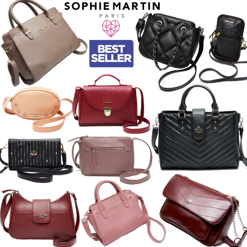 PROMO SOPHIE MARTIN PARIS BEST SELLER TAS QISYA VIENE CANDELARIA DEVILLA ALMANDA BURGUNDY NEW BIRDY 