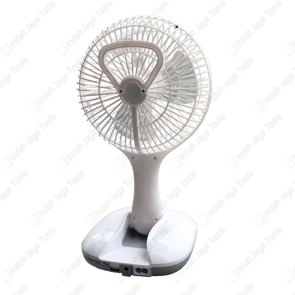 SURYA ENGLAND 6 INCH Kipas Angin Meja Duduk Emergency Fan + LED SNI