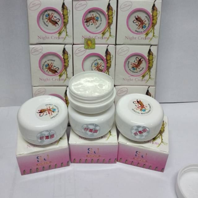 [ 6 PCS ] Cream Malam SJ Sinjung Extra Ginseng Original - Cream Pemutih Wajah