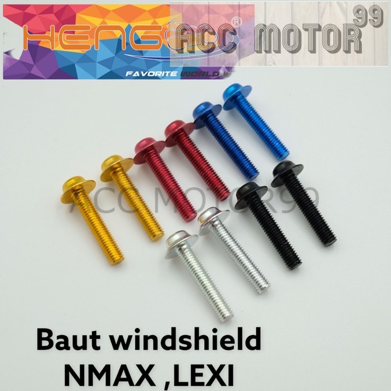 (4 pcs) baut windshield visor yamaha nmax KUNCI L 2.5cm full cnc alumnium
