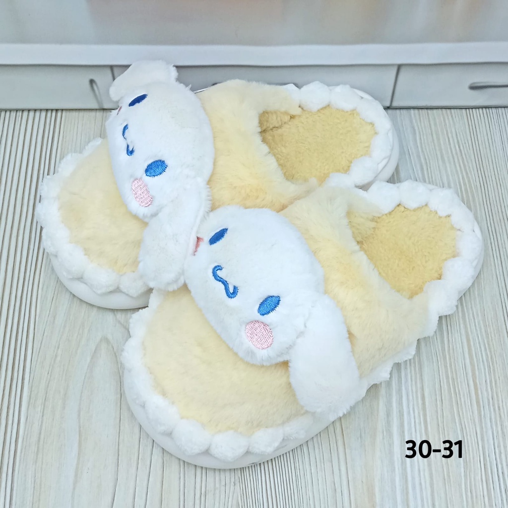 Sandal Kamar Bulu Cinnamoroll / Sandal Anak / Sandal Cinnamoroll