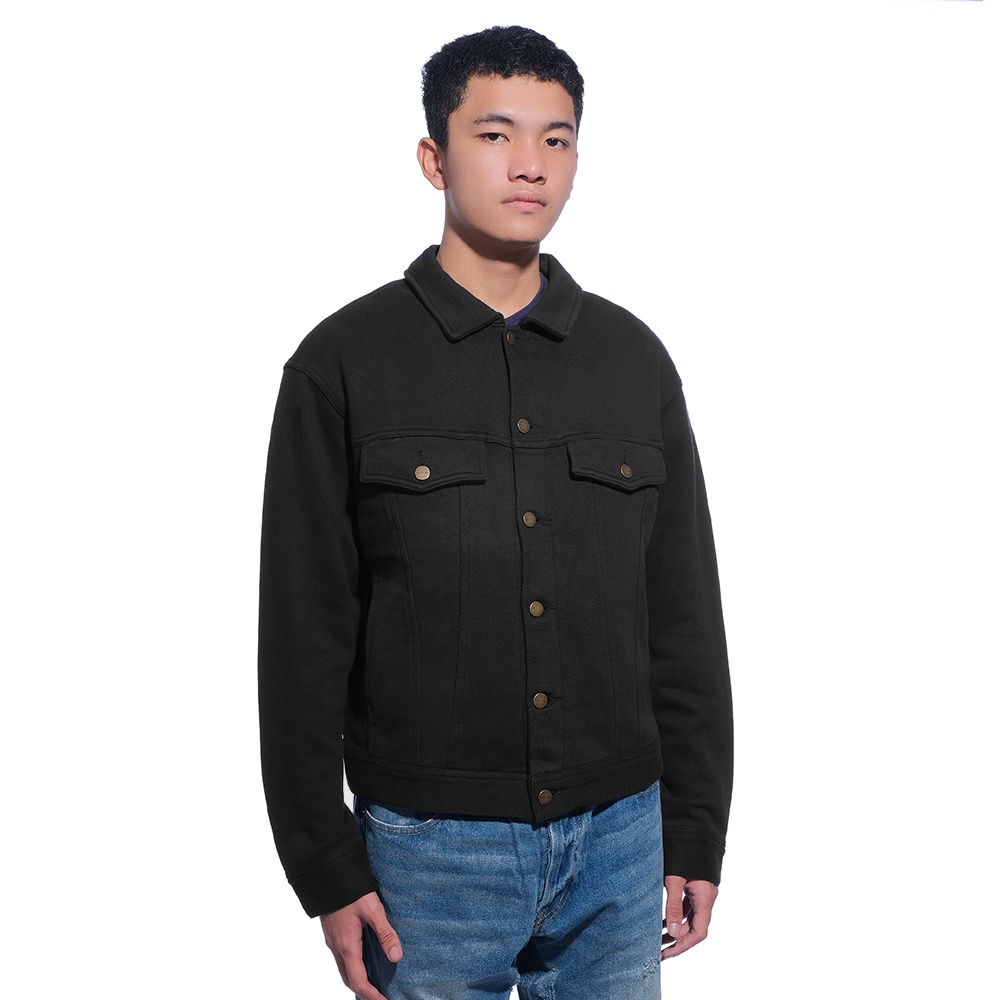 FOG 7th Collection French Terry Trucker Jacket Black