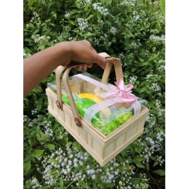 KERANJANG MIKA 30 X 20 CM MODEL BARU - Parsel hantaran seserahan - Box Kue Snack Jajanan - Box Alat 