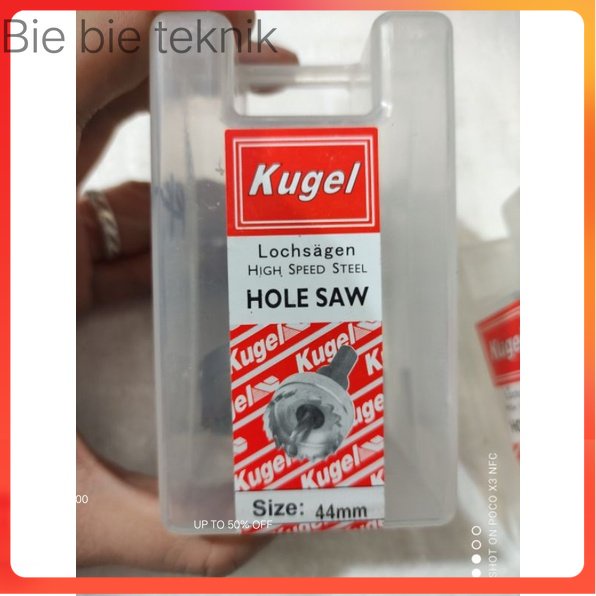 HOLE SAW BESI KUGEL HSS 44MM / MATA BOR LUBANG BESI HOLESAW KUGEL 44MM . Bie bie teknik