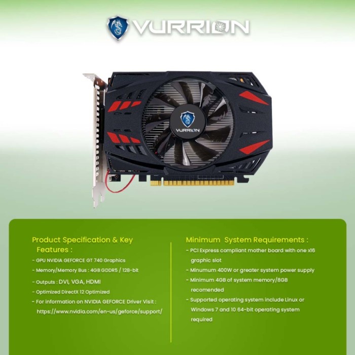 VGA AGS VURRION NVIDIA VURRION GT740 4GB DDR5 128bit