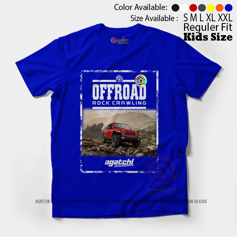 Baju Kaos Atasan Anak Laki - Laki Agatchi Motif Mobil Offroad