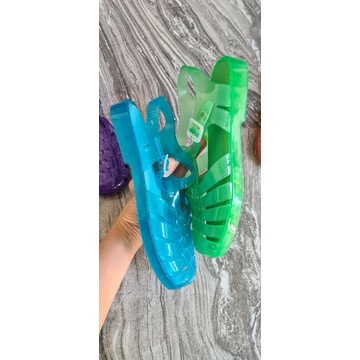 1:1 Ori Melissa Possession Mels Transparent Glitter Sepatu Sandal Karet Wanita Santai Kekinian Terbaru