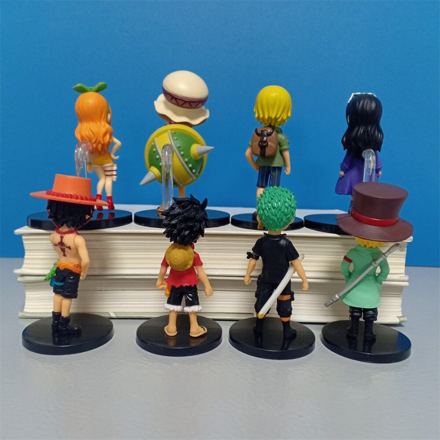 Action Figure One Piece Luffy Zoro Sabo Nami Stampede set 8 pcs