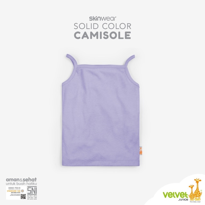 VELVET JUNIOR SOLID COLOR CAMISOLE - SINGLET TANKTOP ANAK PEREMPUAN