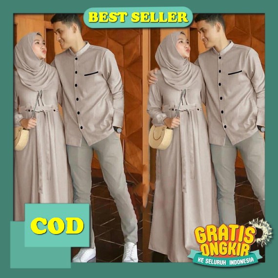 Gamis Couple Keluarga Nibras Terbaru 2023 Baju Sarimbit Cople Keluarga Pasangan Muslim Lebaran Dress
