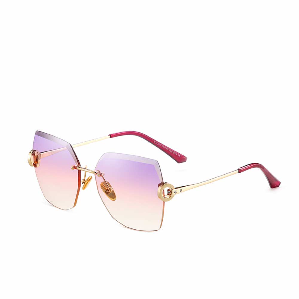 Kacamata UV400 [ Blue Pink ] Anti Radiasi - Sunglasses Wanita Korea - HM8148