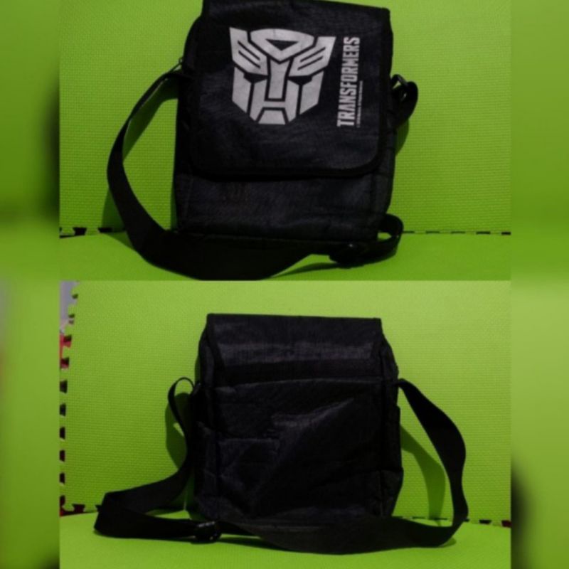 Tas Waistbag Selempang Unisex Pria Wanita Transformers Three rey Second like New