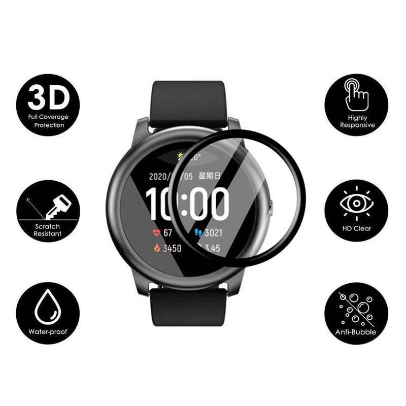 Untuk Haylou Solar LS02 LS05 LS05S LS10 LS11 LS13 Smart Watch Full Cover 3D Curved Plating Lembut PMMA Film Untuk Haylou 09B GST Lite Pelindung Layar -Bukan Kaca