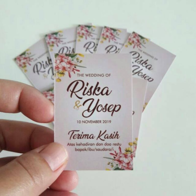 

SOUVENIR CARD / THANKS CARD WEDDING CARD