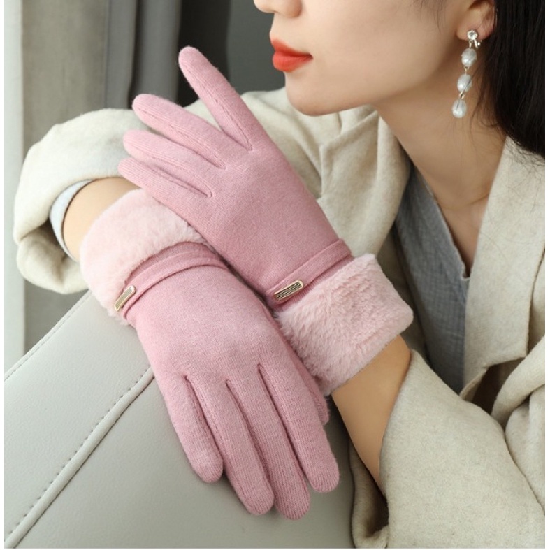 Winter Touch Screen Gloves Sarung Tangan Bulu Musim Dingin