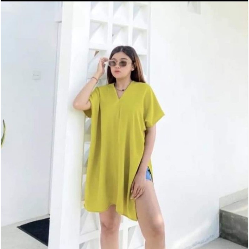 Baju Wanita Terbaru Termurah Tunik Klara bahan Crinkle