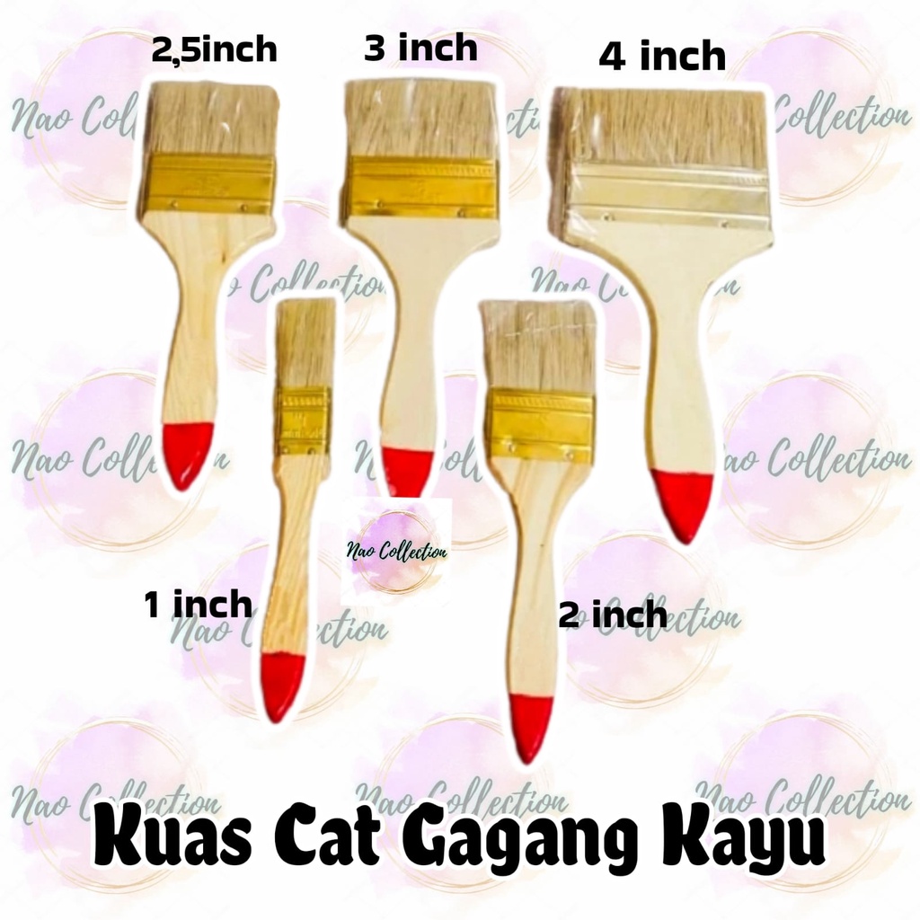 Jual Kuas Cat Gagang Kayu Kuas Cat Tembok Shopee Indonesia 1969