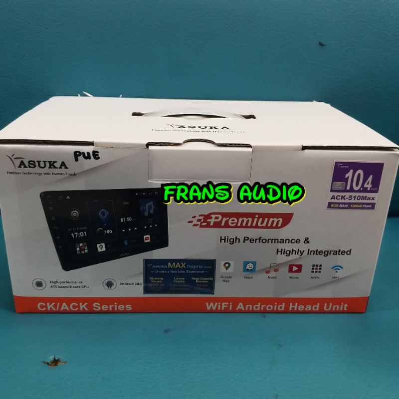 Asuka ACK 510MAX ACK510MAX head unit tape mobil Android 510 MAX QLED
