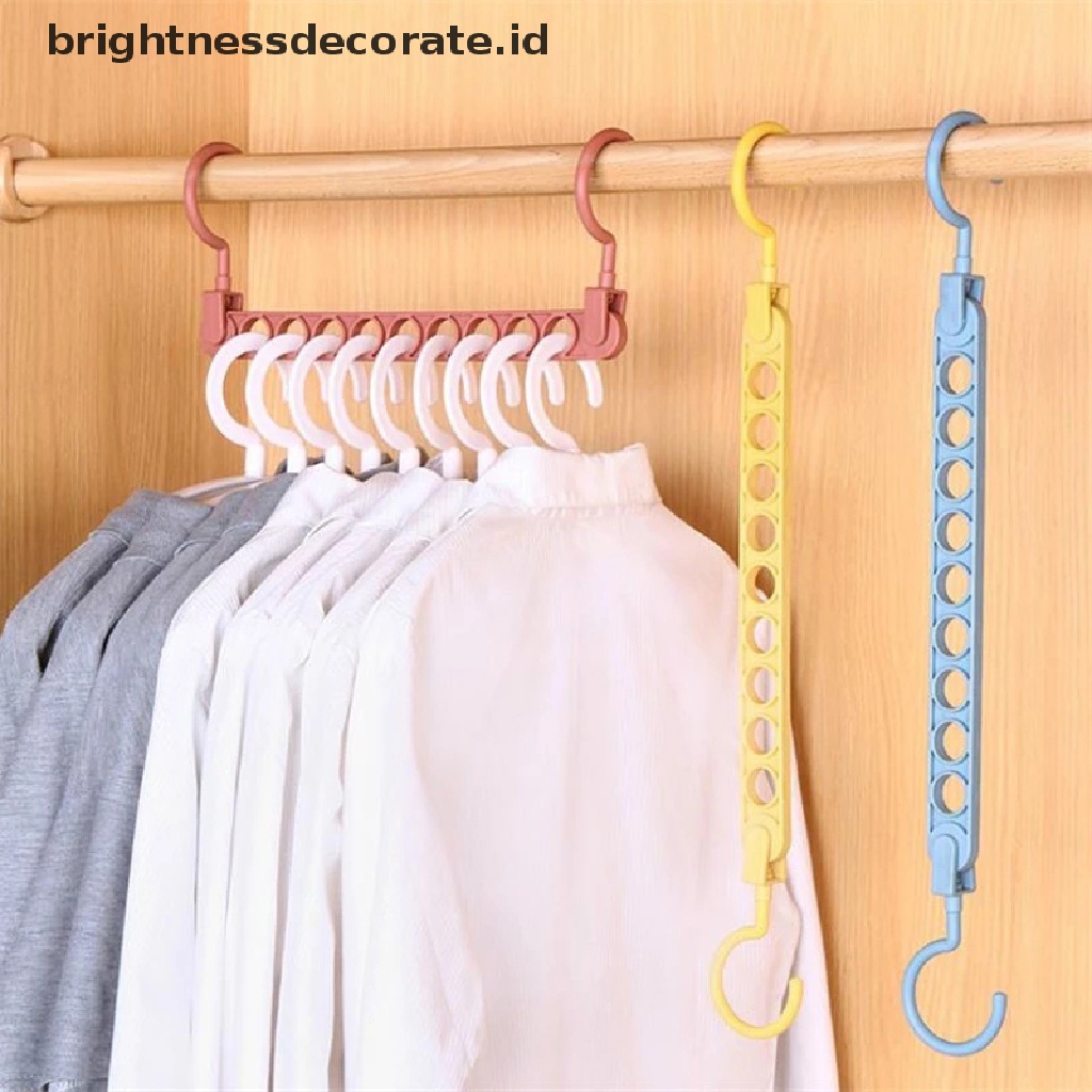 [Birth] Gantungan Baju Ajaib 9lubang Multifungsi folding hanger rotag Gantungan Baju [ID]