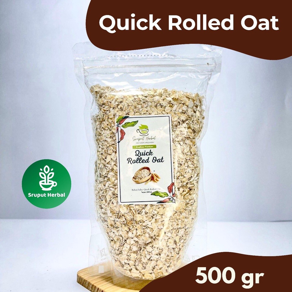 500g Quick Rolled Oat Roll Oat 100% Premium Berkualitas Sruput Herbal