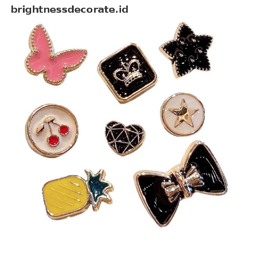 [Birth] 10pc Baju Bros Gesper Mutiara Kancing Leher Pin Wanita Manset Dekorasi [ID]